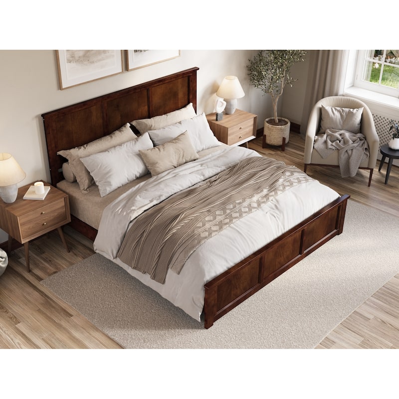 Charlotte Solid Wood Low Profile Platform Bed with Matching Footboard