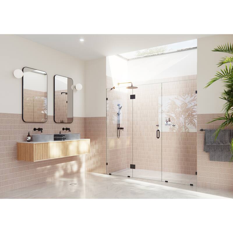 Glass Warehouse 78" x 96" Frameless 3 Panel Inline Shower Door