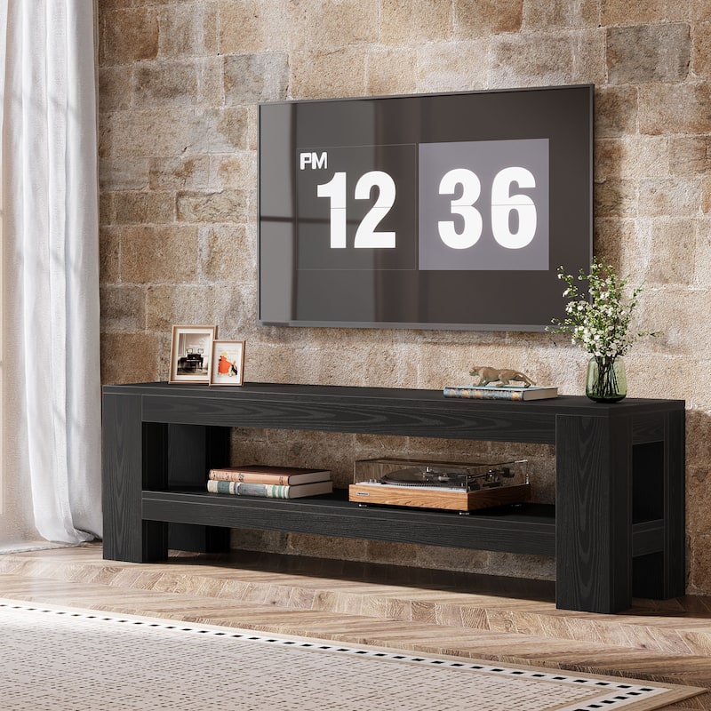 TV Stand, Media Console with Storage Shelves, Entertainment Center Television Console Accent Cabinet for Living Room, Bedroom
