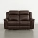 preview thumbnail 75 of 82, Spruce & Spring Genuine Leather Power Reclining Sofa with Optional Console & Flip-Down Table