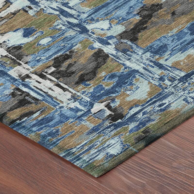 Machine Washable Indoor/ Outdoor Casual Fowler Chantille Rug