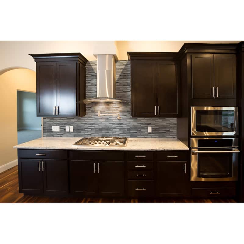 Ackland AKM-G-RI2X6SW-CA Rivella - 12" x 12" Glass Brick Wall Mosaic - Kasumi Gris