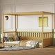 preview thumbnail 3 of 13, Twin Canopy Floor Bed with 21.45" Rails, Curtain Ready