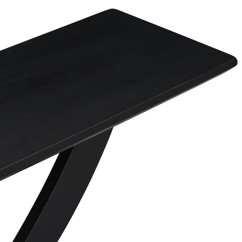 57'' Console Table Hallway Tables, Accent Table with Cross-Table Leg and Acacia Venner, Entryway Table for Living Room