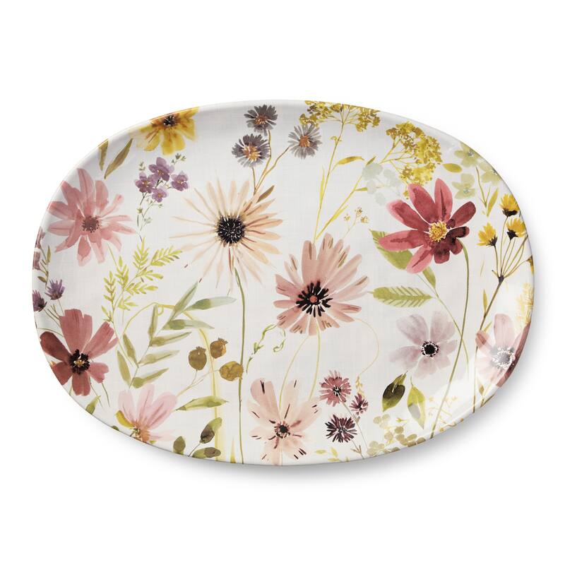 Certified International Wildflowers Oval Platter 16" x 12" - 16.00"L x 12.00"W x 1.13"H