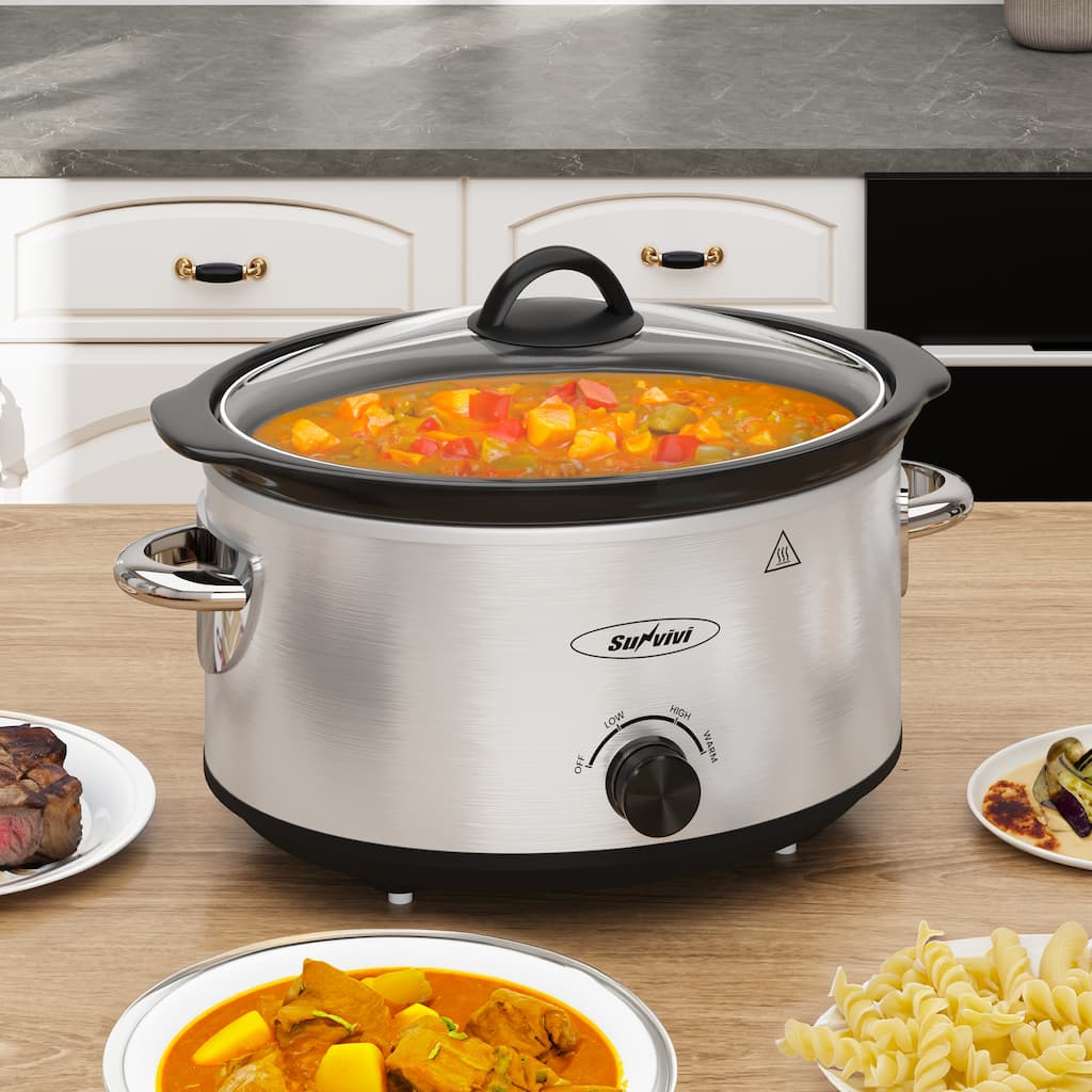 4qt Slow Cooker with 3 Heating Settings