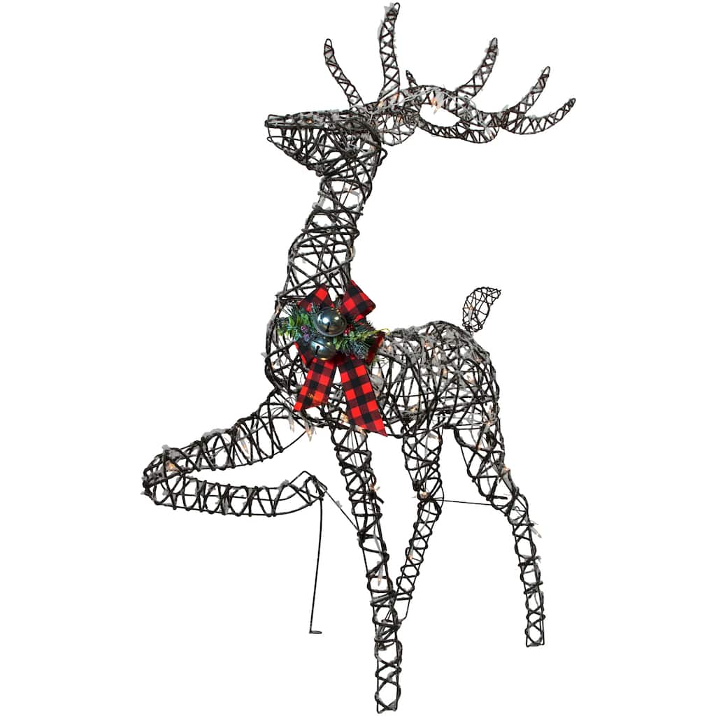60.25" Lighted Reindeer Stag Christmas Decoration