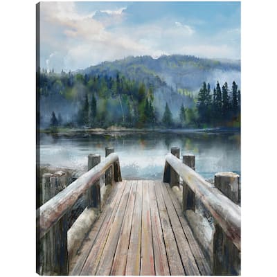 Mountain Lake By Studio Arts Canvas Art Print