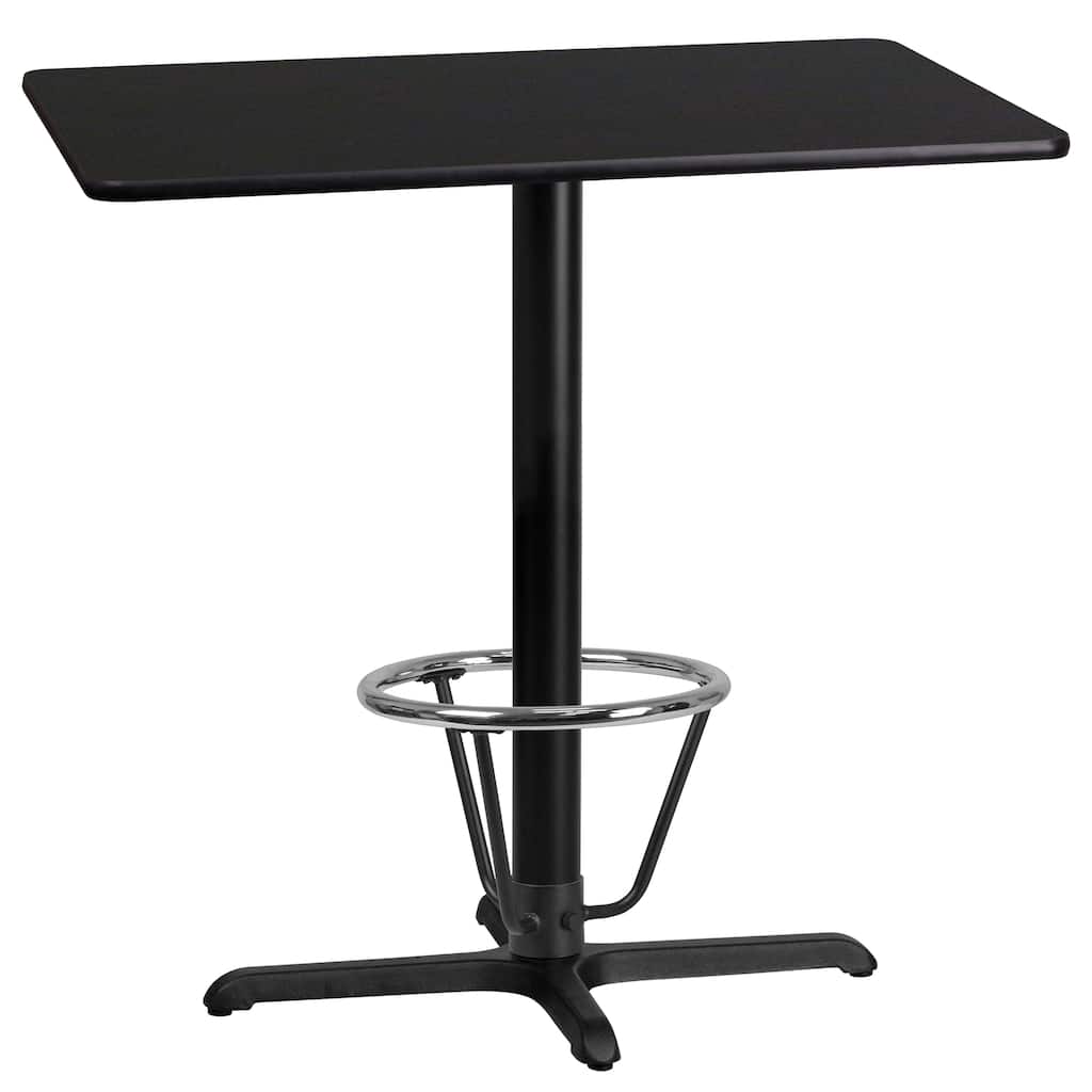 24'' x 42'' Rectangular Table Top with 23.5'' x 29.5'' Bar Height Table Base