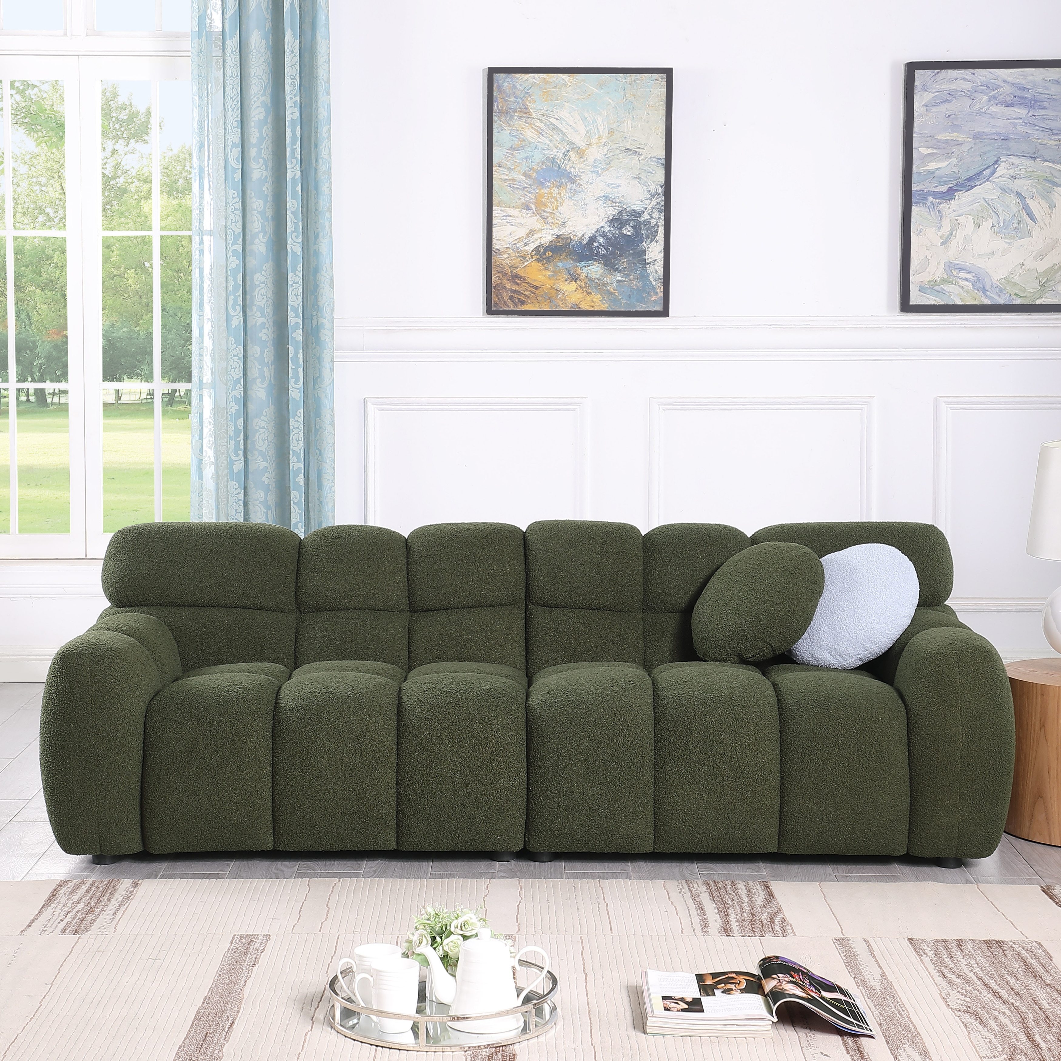 Olive store green loveseat