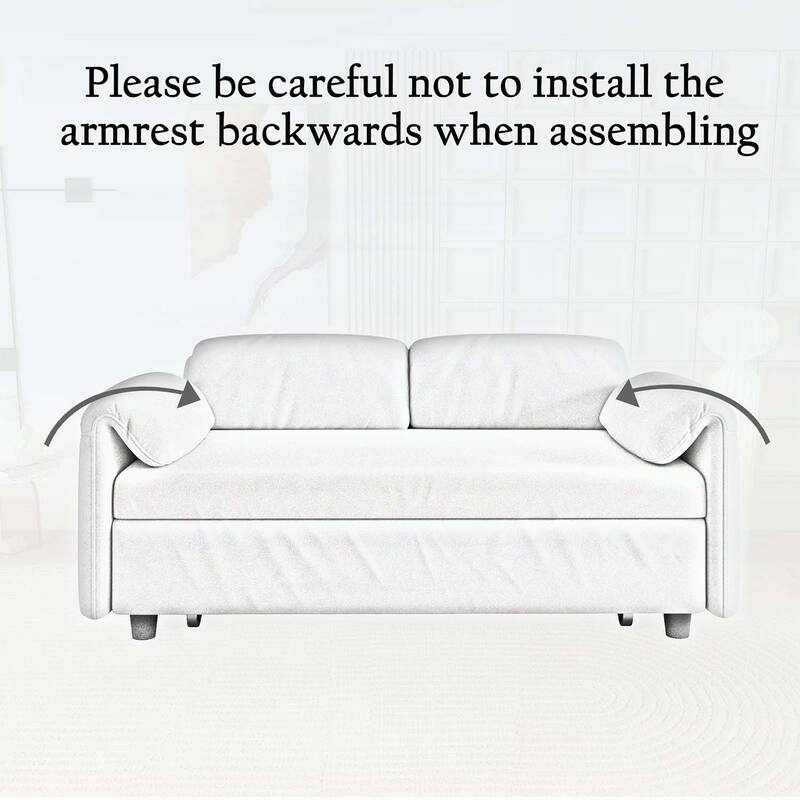 Sofa Centric Design: 54-Inch Sofa Bed with Dual Purpose - A Stylish Retractable Bed for Your Living Room