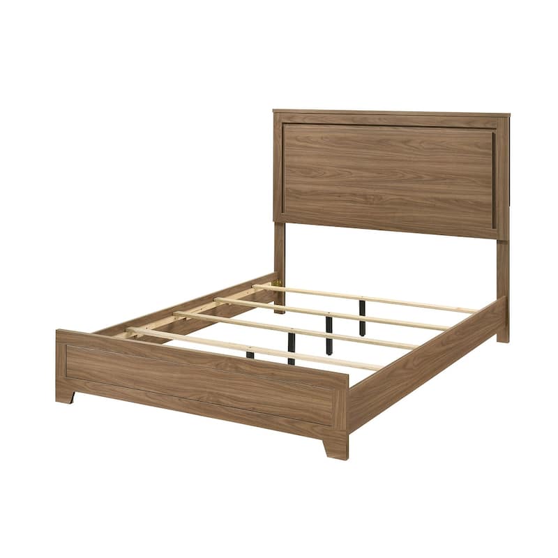 Transitional Walnut Finish Bed 1pc