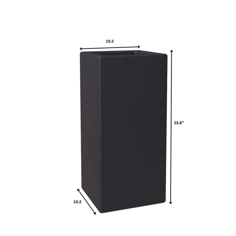 Modern Tall Square in Fiberstone and MGO Clay Planter Terra Series