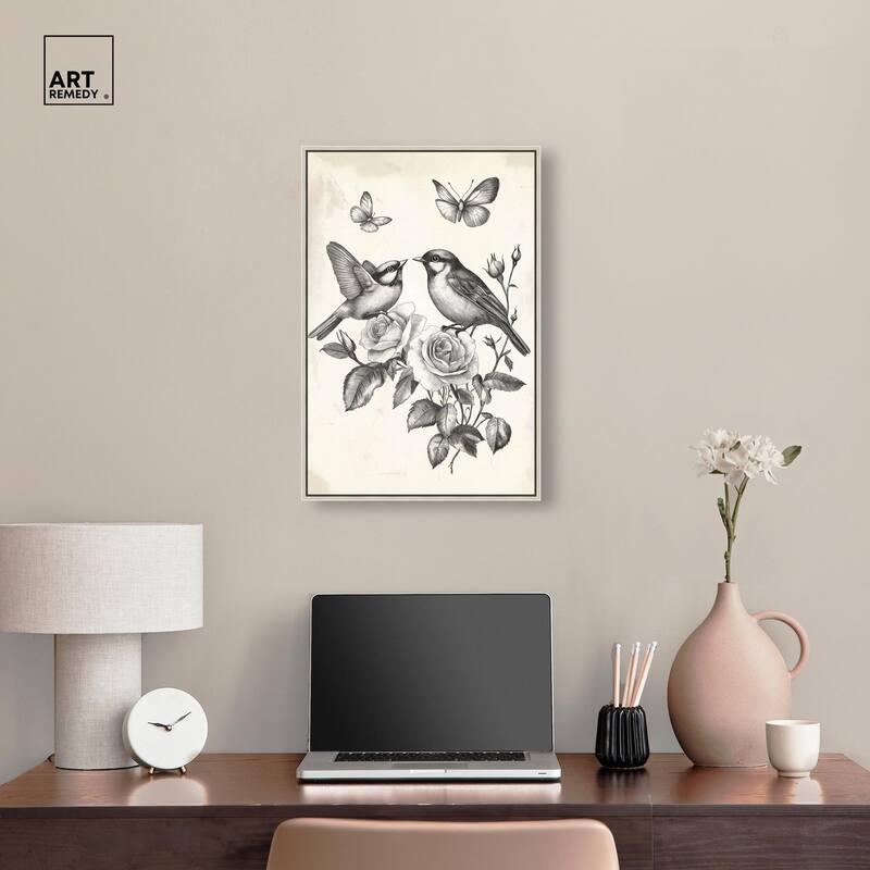 Perched Pair II Canvas by Art Remedy