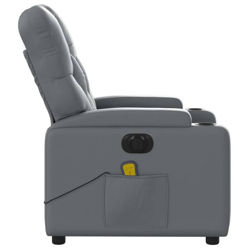 vidaXL Massage Recliner Chair Reclining Armchair for Elderly Faux Leather