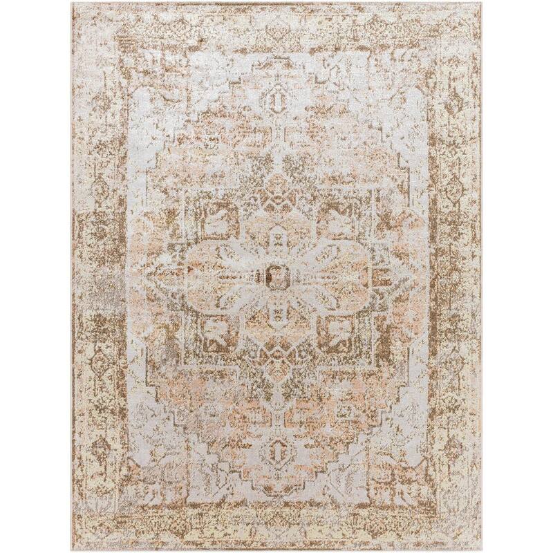 Livabliss Lillian Machine Washable Faded Classic Area Rug