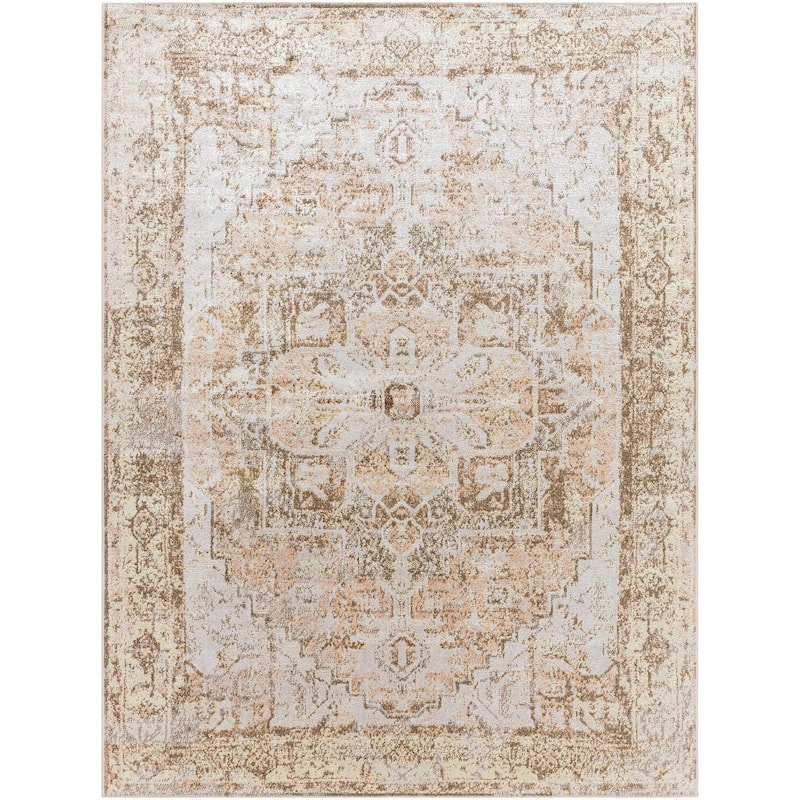 Livabliss Traditional Lillian Medallion Washable Area Rug