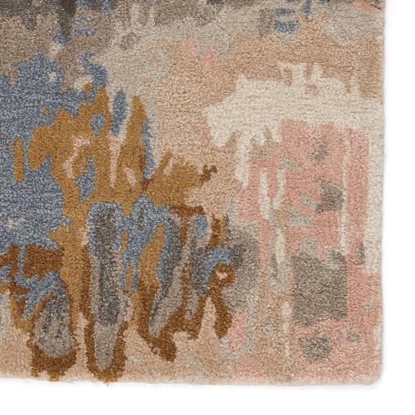 Shop Ilsted Handmade Abstract Blush Light Blue Area Rug 9 X 13