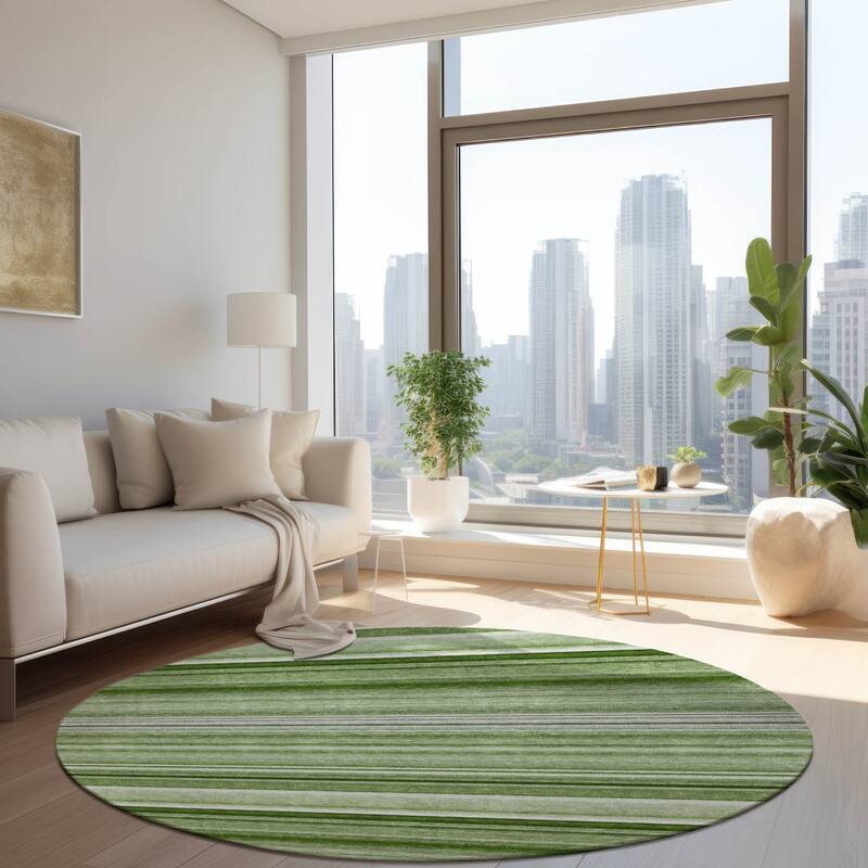 Pasi Stripe Weather Resistant Timeless Fusion Outdoor Rug