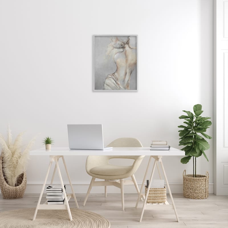 Stupell Traditional Portrait Nude Woman Baroque Painting Framed Wall Art, Design by Liz Jardine