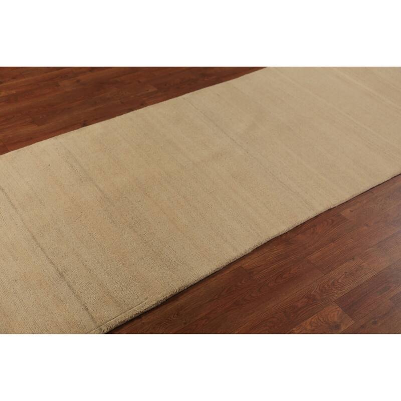 Modern Gabbeh Runner Rug Hand-Knotted Tribal Wool Carpet - 2'9" x 9'6"