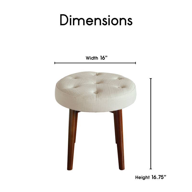 Elle Decor Penelope Round Tuft Stool