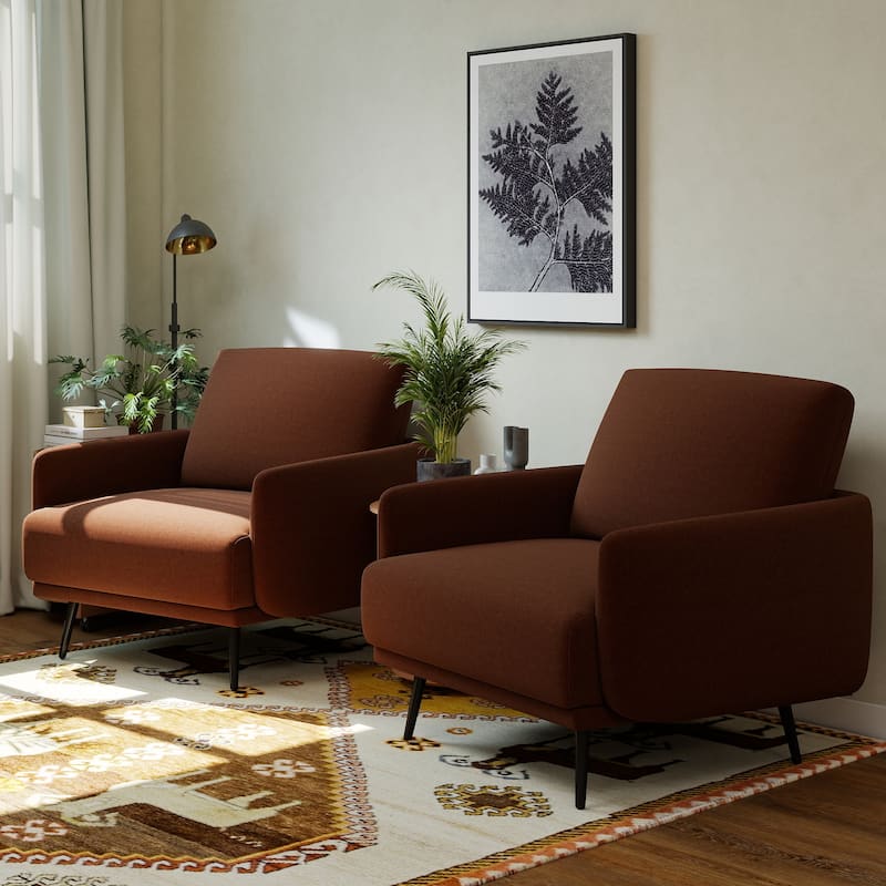 Karaka 37.5"W Oversized Armchair Leisure Sofa Accent Chair (Set of 2)