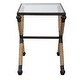 preview thumbnail 4 of 3, Uttermost 24983 Braddock 16" Wide Glass Top Iron Side Table with