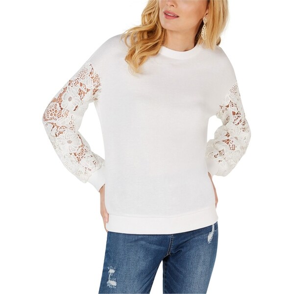 Lace sleeve sweatshirt Clearance