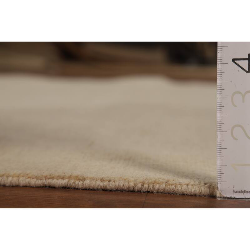 Solid Modern Gabbeh Oriental Rug Handmade Living Room Wool Carpet - 6'10" x 9'7"