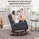 preview thumbnail 54 of 83, HOMYKA 28" Wide Rocking Chair for Nursery with Solid Wood Leg Set of 2