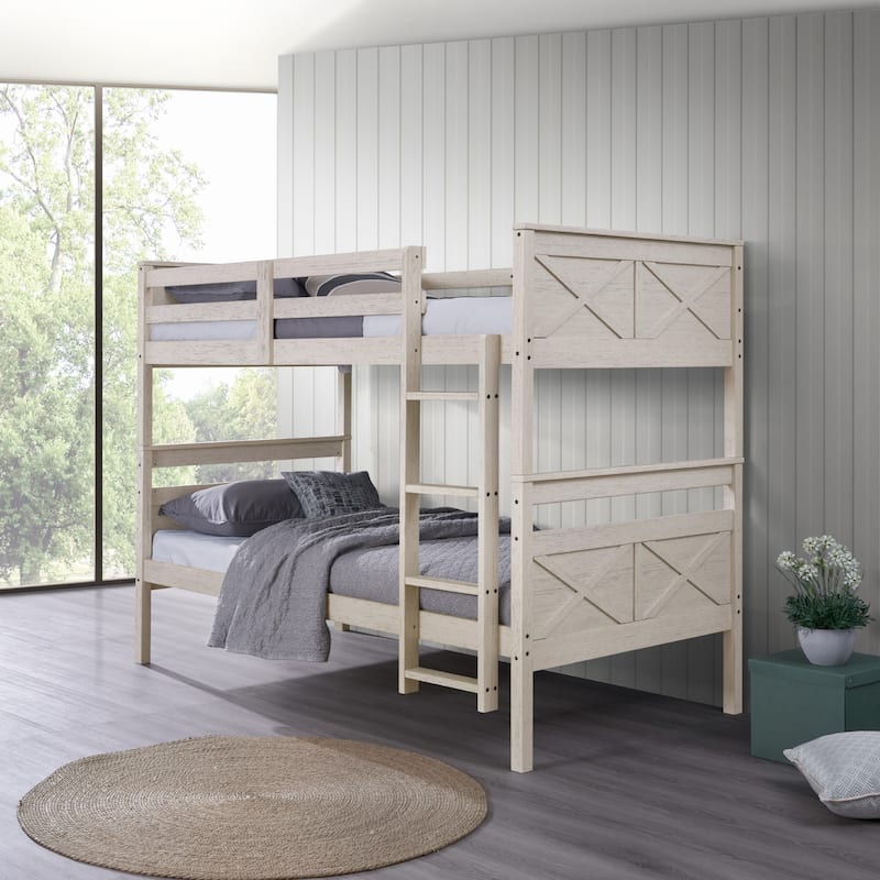 Clayfell Exeter Twin Over Twin Solid Wood Standard Bunk Bed