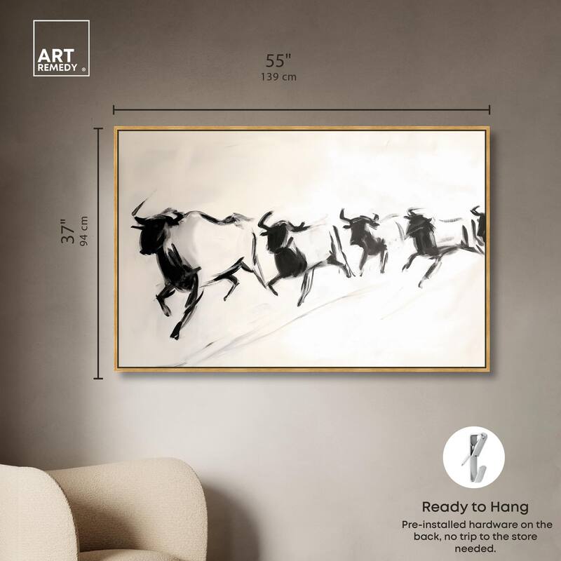 Bovine II Canvas by Art Remedy