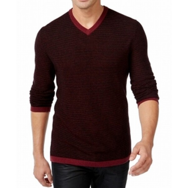 mens dark red sweater
