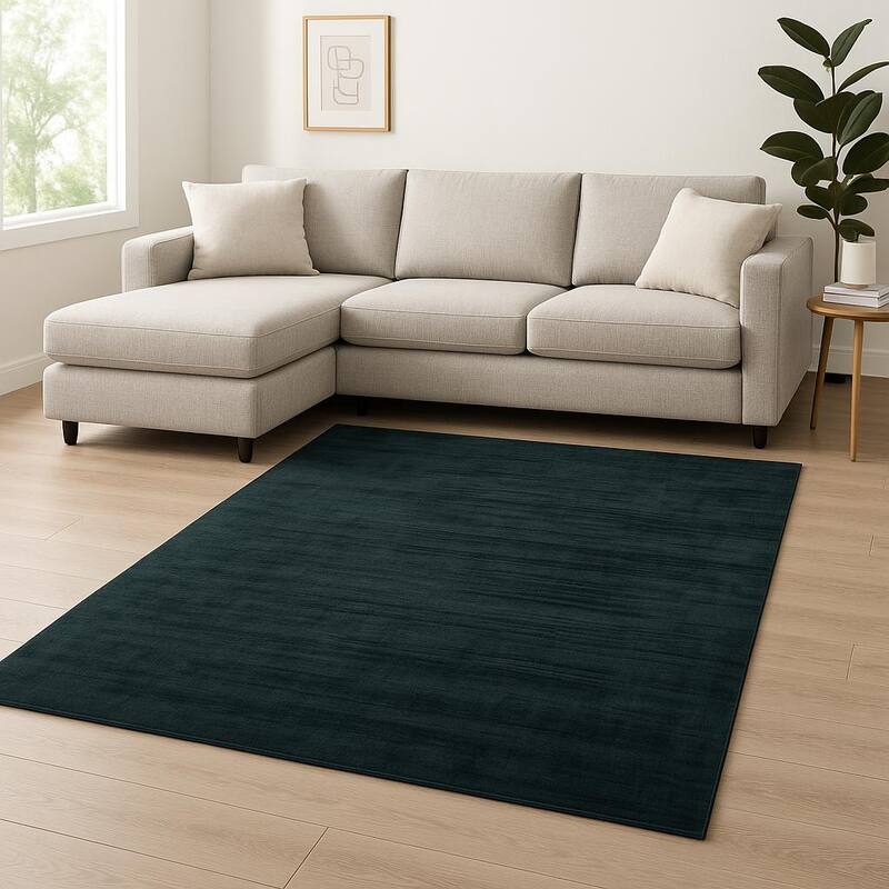 HomeRoots Abstract Transitional Rectangle Area Rug - 144.00 in. x 108.00 in. x 0.40 in. - Black - 144.00 in. x 108.00 in.  x 0.40 in. - Rectangle