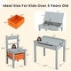 preview thumbnail 26 of 31, Gymax Kids Table and Chair Set Wood Activity Study Desk w/ Storage