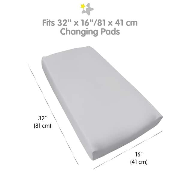 dimension image slide 2 of 5, BreathableBaby Waterproof Cover, For 32" x 16"/81 x 41 cm Changing Pad (2-Pack) - N/A