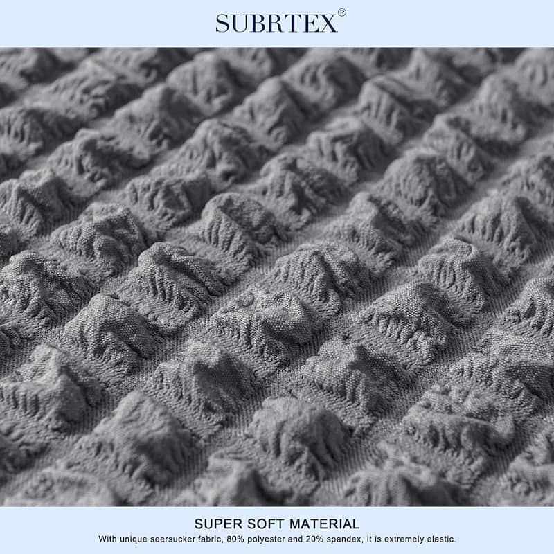 Subrtex Set-of-2 Stretch Dining Chair Cover Ruffle Skirt Slipcovers