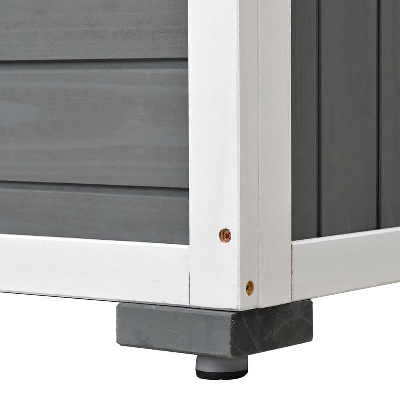 63'' Height Garden Wood Storage Cabinet Outdoor Tool Storage Shed, Mini Greenhouse Cold Frame