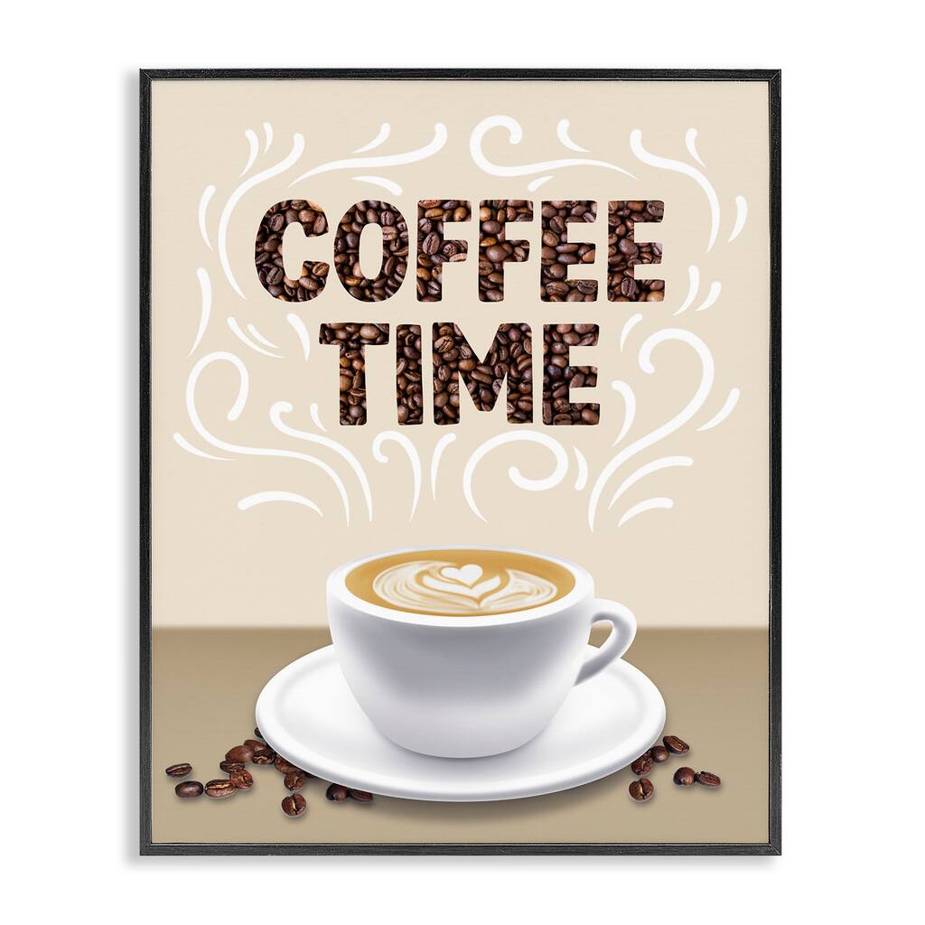 Stupell Traditional Coffee Time Brew Framed Giclee Art Design By Marcus Prime