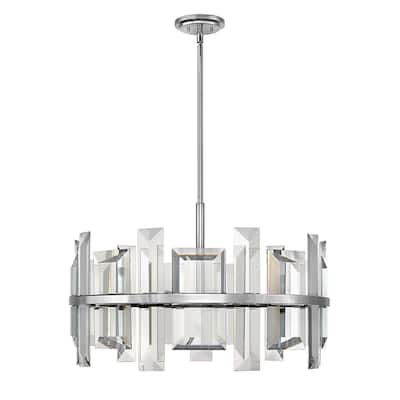 Fredrick Ramond Odette 9 Light 30" Wide Drum Chandelierwith Emerald