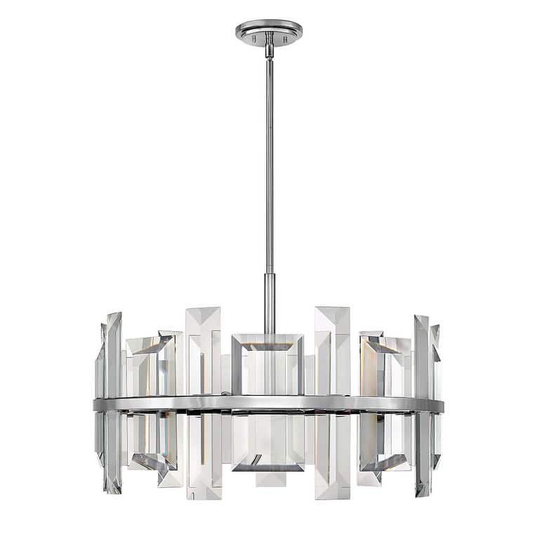 Fredrick Ramond Odette 9 Light 30" Wide Drum Chandelierwith Emerald
