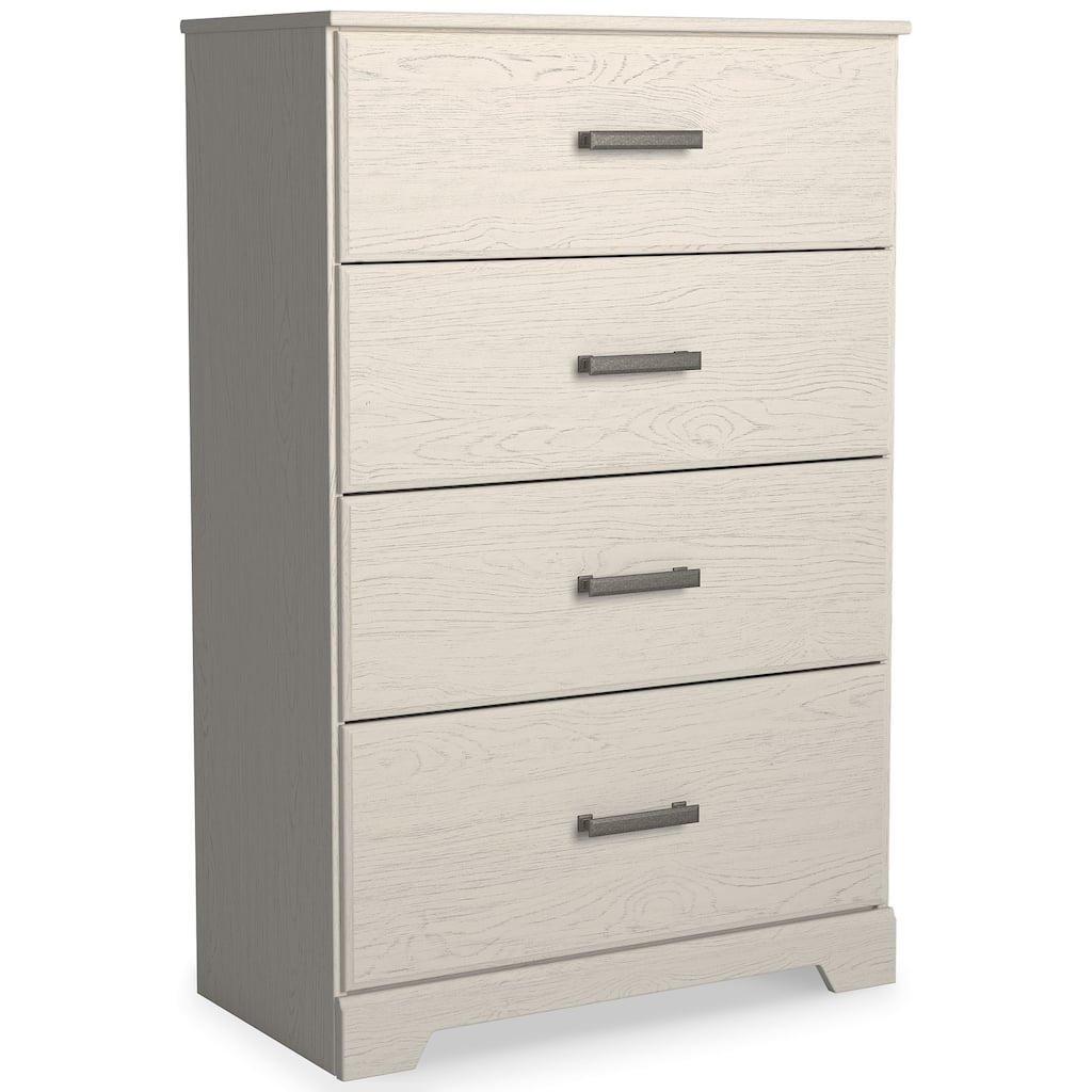 Stelsie White Four Drawer Chest
