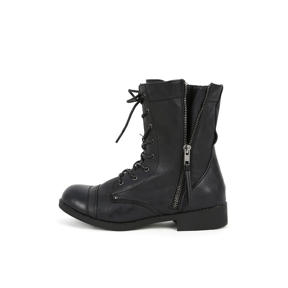 bamboo lace up combat boots