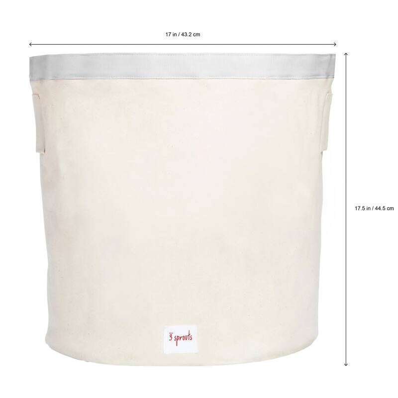 3 Sprouts Canvas Storage Bin Laundry and Toy Basket for Kids, Dinosaur and Lion - 0.25