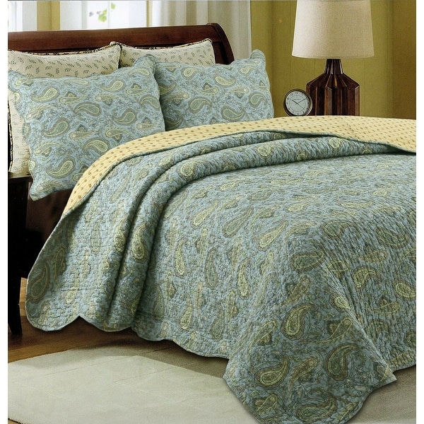 green paisley duvet