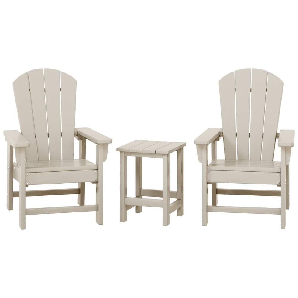 Laguna Kids Outdoor Poly Adirondack Chair With Side Table 3-Piece Set