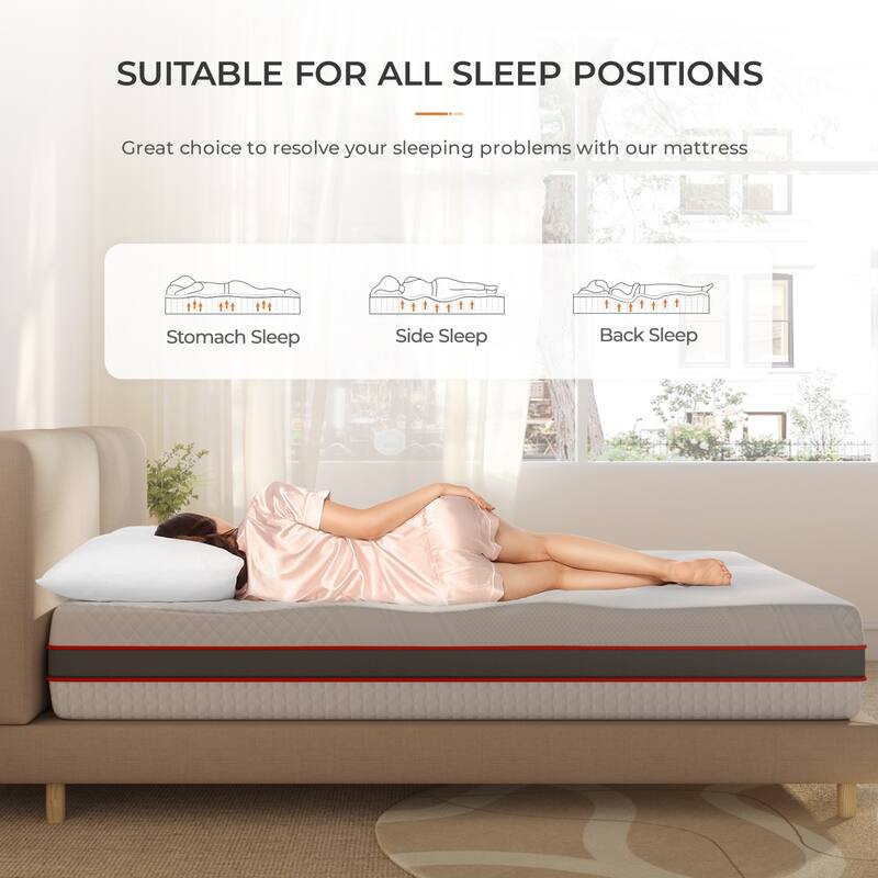 Sweetnight 10-inch Medium Firm Gel Memory Foam Mattress
