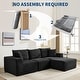 preview thumbnail 27 of 54, 109'' Corduroy Modular Sectional Sofa with Chaise