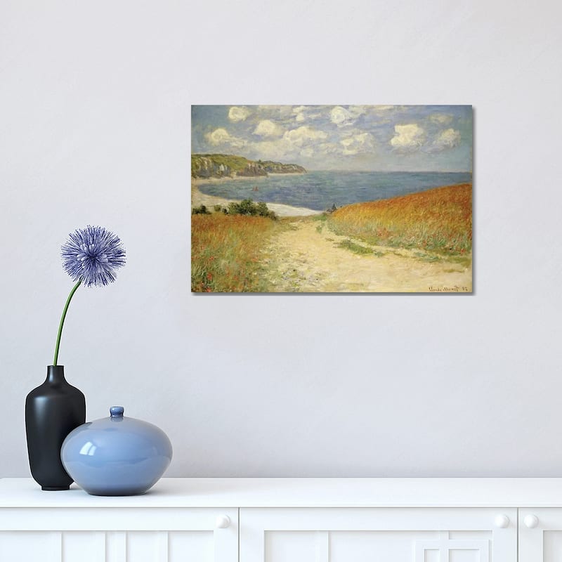 iCanvas "Path in the Wheat at Pourville, 1882 " by Claude Monet Canvas Print - 12x18x1.5